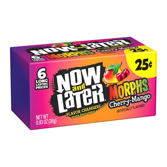 Now & Later 6 Piece Morphs Cherry Mango Candy