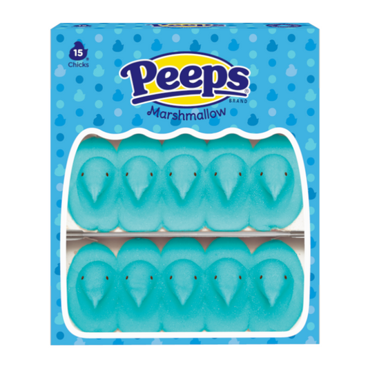 Peeps Easter Blue Marshmallow Chicks 15PK - 4.5oz (127g)