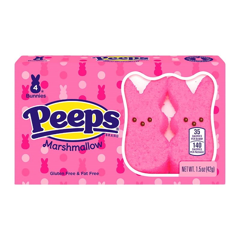 Peeps Easter Pink Bunnies 4PK - 1.5oz (42g)