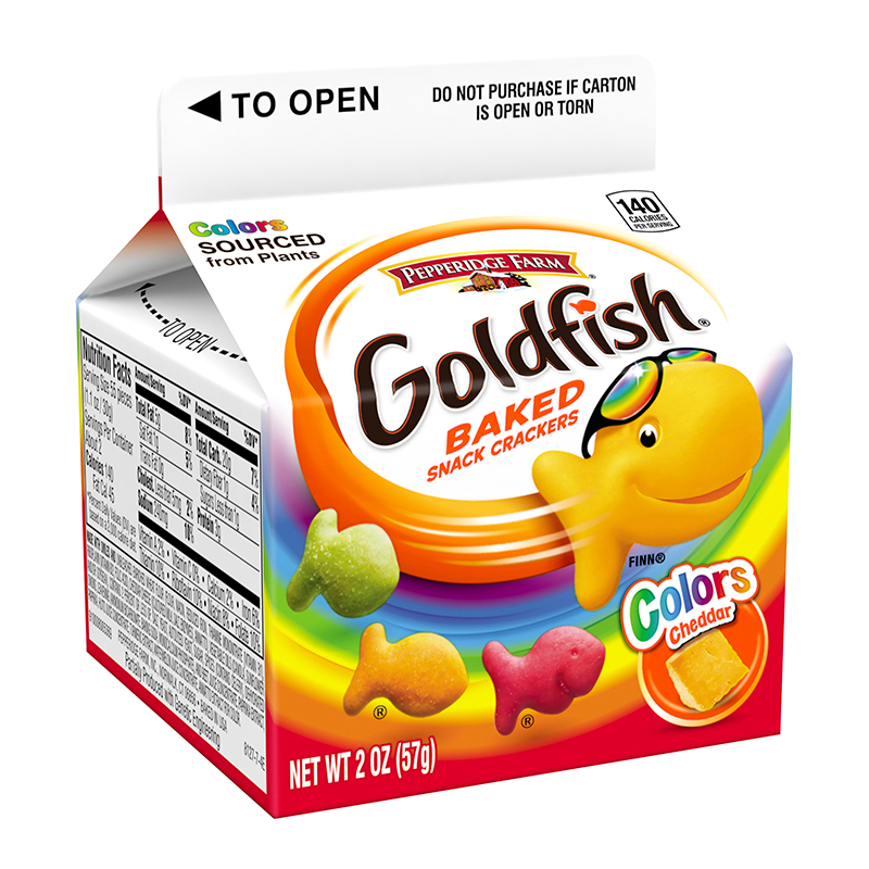 Pepperidge Farm Goldfish Crackers Colours Carton - 2oz (57g)