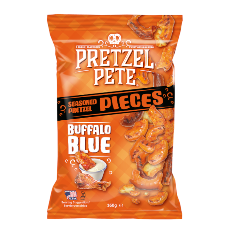 Pretzel Pete Buffalo Blue Seasoned Pretzel Pieces - 160g