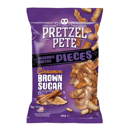 Pretzel Pete Cinnamon Brown Sugar Seasoned Pretzel Pieces - 160g