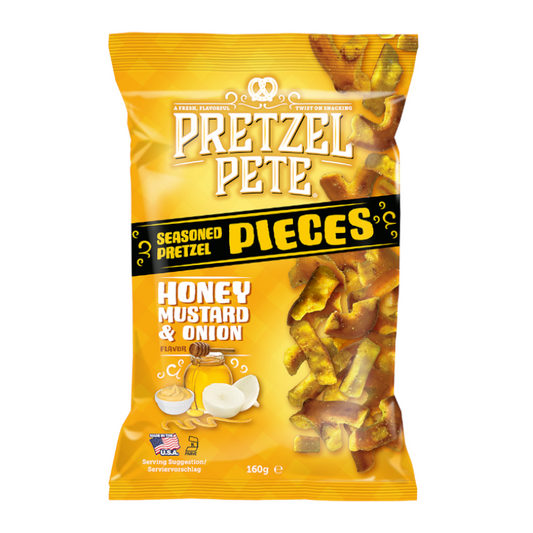 Pretzel Pete Honey Mustard And Onion Seasoned Pretzel Pieces - 160g