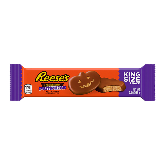 REESE'S Milk Chocolate Peanut Butter Cups King Size Candy, 62g