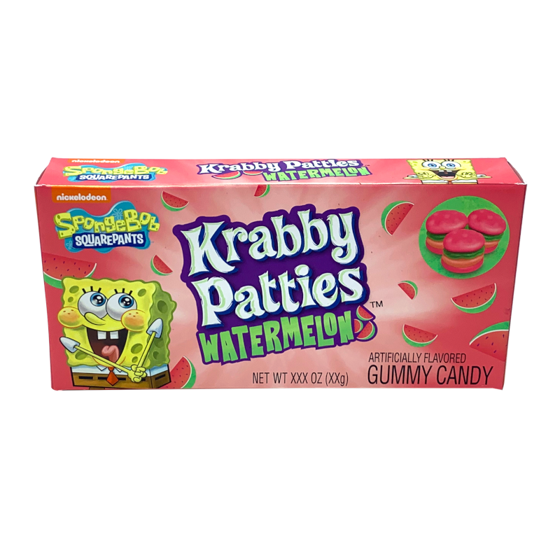 Spongebob Squarepants Gummy Krabby Patties Watermelon Theater Box - 2.54oz (72g)