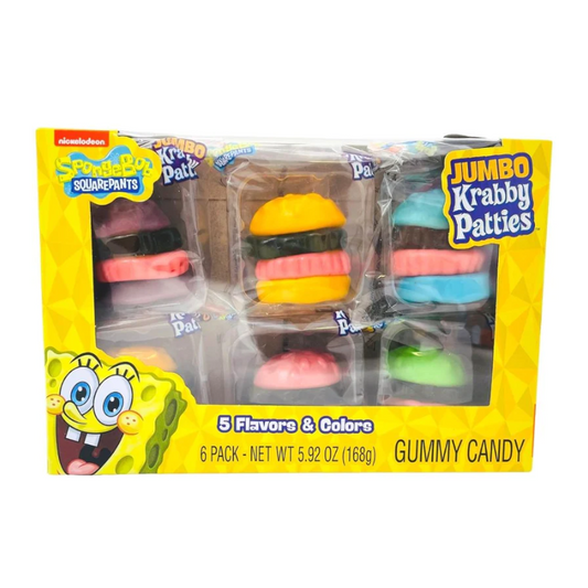 Spongebob Squarepants Jumbo Krabby Patties 6pk Box - 5.92oz (168g)