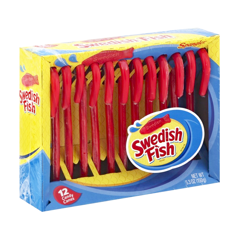 Swedish Fish Candy Canes - 5.3oz (150g)