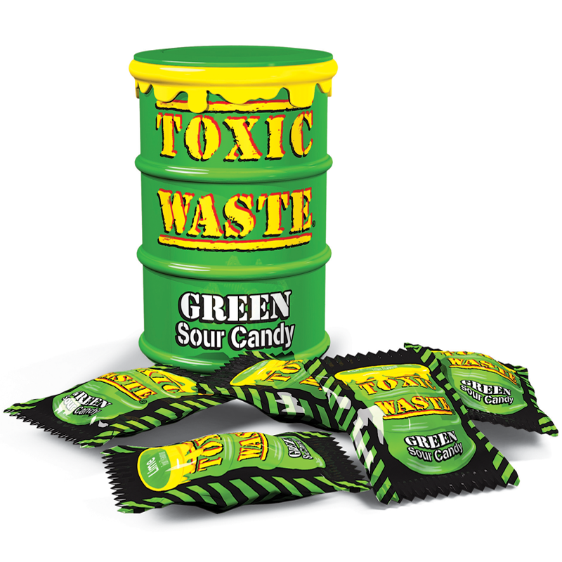 Toxic Waste Green Drum Extreme Sour Candy 1.5oz (42g)