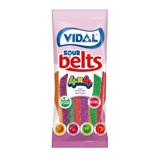 Vidal Vegan Sour Belts - 3.5oz (100g)
