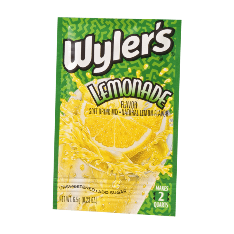 Wyler's 2QT Lemonade Unsweetened Soft Drink Mix Sachet - 0.23oz (6.5g)